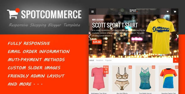 SpotCommerce - Blogger Shopping Template Free Download