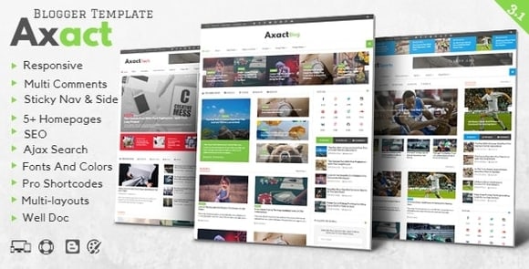 Axact Responsive Magazine Blogger Theme Free Download