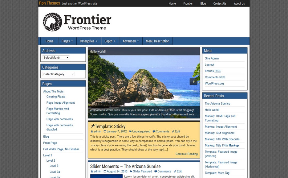 Frontier WordPress Theme Download