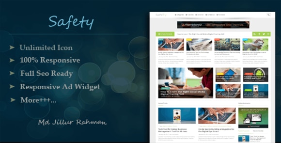 Safety Responsive MultiPurpose Blogger Template Free Download