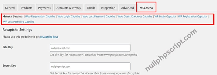 reCaptcha for WooCommerce & WordPress Login, Register, Forgot Pages Plugin