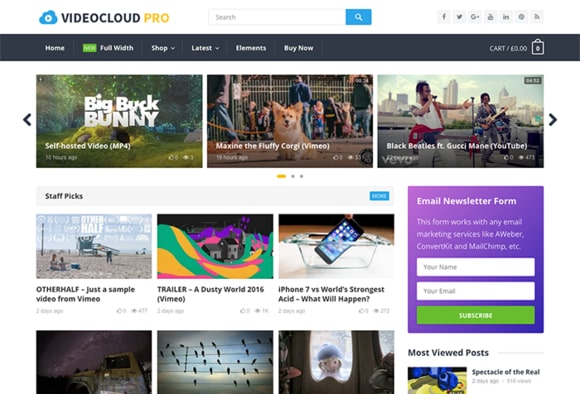 VideoCloud WordPress Video Theme Download