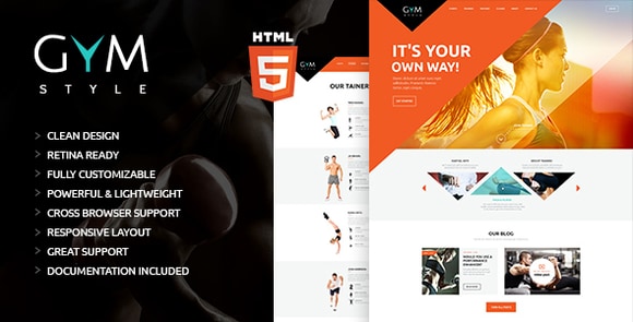 GYM Sport and Fitness Club HTML Theme Download