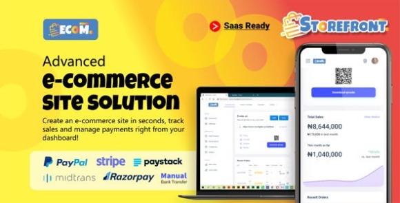 Ecom Fast Multi Store Front Builder SaaS PHP Script Nulled