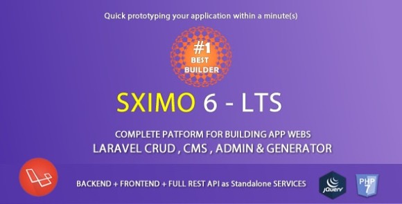 Laravel Multi Purpose Application CRUD CMS Sximo 6 Nulled