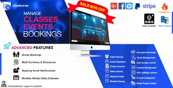 Classeventie Online Classes and Events Booking PHP Script