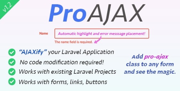 ProAjax Automatically Ajaxify Your Laravel Application Script