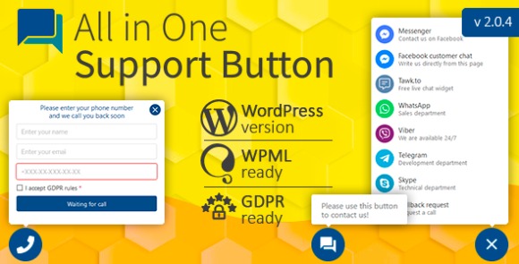 All in One Support Button and Callback Request WordPress Plugin