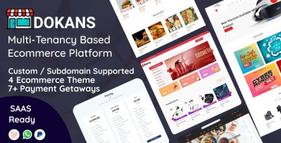 DOKANS Multitenancy Based Ecommerce Platform SAAS PHP Script