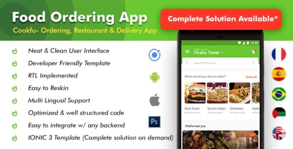 Food Delivery App and Food Ordering Android iOS App Source Code
