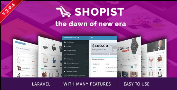 Shopist Laravel Multivendor eCommerce CMS and Designer Script