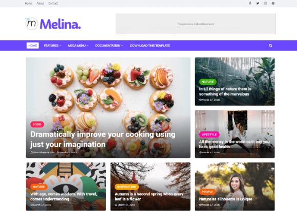 Melina Blogger Template Download