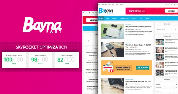Bayna Fast High Speed Optimized Blogger Template