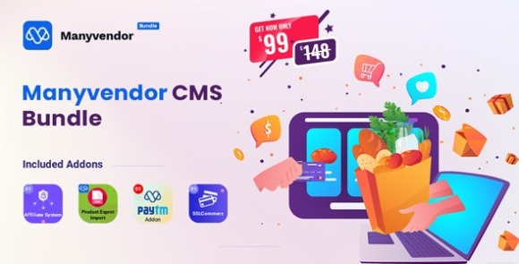Manyvendor eCommerce and Multi-vendor CMS Bundle