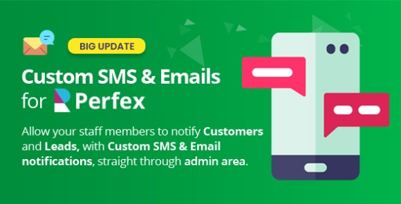 Custom SMS and Email Notifications for Perfex CRM Addon