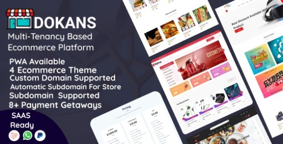 DOKANS Multitenancy Based Ecommerce Platform SaaS Nulled Script