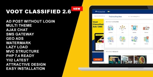 Voot Classified Ads CMS Script Nulled