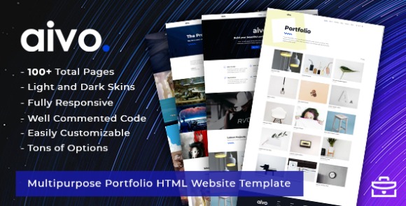 Aivo Responsive Portfolio HTML Website Template Download