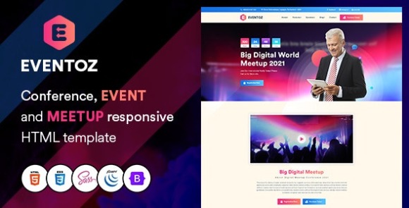 Eventoz Conference Event And Meetup HTML Template Download