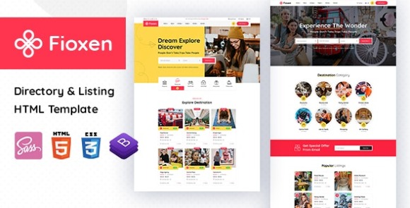Fioxen Directory and Listings HTML Template Download