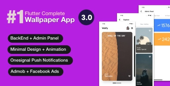 Flutter Wallpaper App Backend Admin Panel Full App Source Code