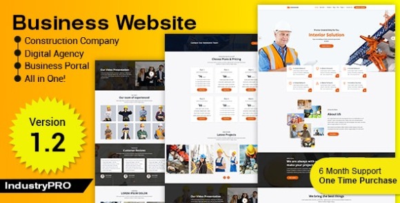 Industry PRO Multipurpose Construction Builder and Agency Website Script Nulled