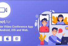 MeetAir iOS and Android Video Conference App for Live Class Meeting Webinar Online Training