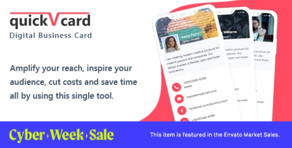 QuickVCard Digital Business Card SaaS PHP Script