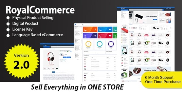 RoyalCommerce Laravel Ecommerce System with Physical and Digital Product Selling Nulled