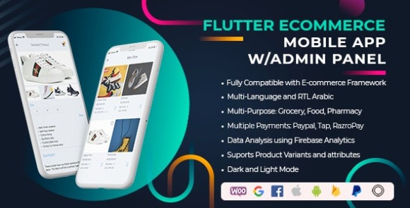 Application mobile universelle Flutter pour iOS et Android Application mobile et panneau d'administration