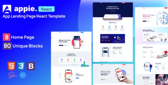 Appie React App Landing Page Download