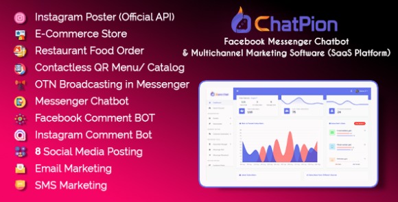 ChatPion v7.2.9 Nulled – Facebook Chatbot, eCommerce & Social Media Management Tool (SaaS) Script