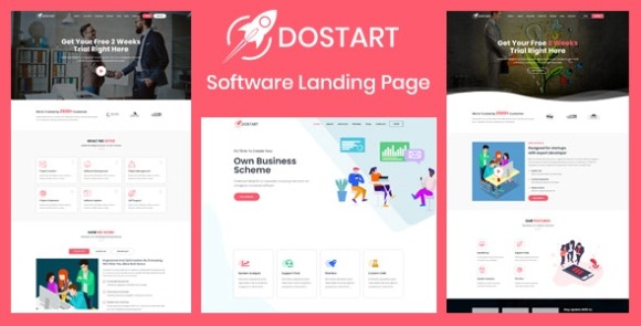Dostart Startup Landing Page HTML Template