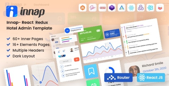 Download #Innap v1.2 – React Redux Hotel Admin Template Free
