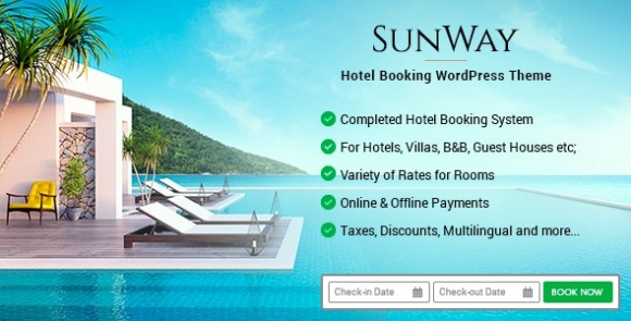 Sunway Hotel Booking WordPress Theme Download