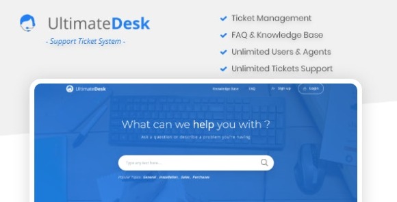 UltimateDesk Support Ticket System with Knowledge Base and FAQ Software