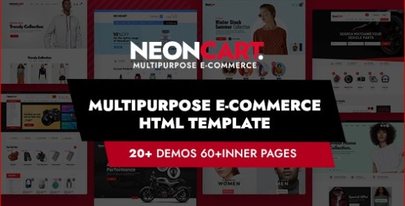 Download #NeonCart v1.0 – Multipurpose Ecommerce Bootstrap 5 & 4 HTML Template Free
