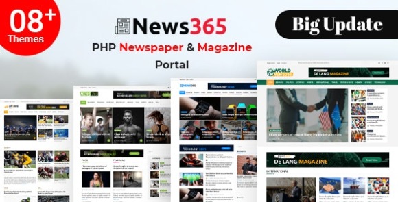 Download #News365 v7.0 – PHP Newspaper Script Magazine Blog with Video Newspaper PHP Script