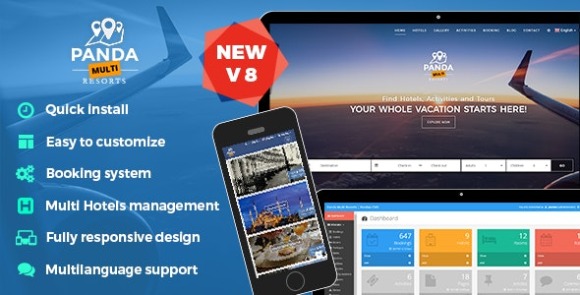 Panda Multi Resorts Booking CMS for Multi Hotels PHP Script Download