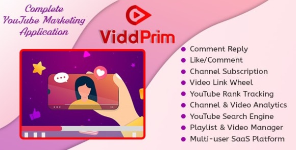 ViddPrim Complete YouTube Marketing Application SaaS Platform Nulled