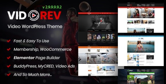 VidoRev Video WordPress Theme Free Download