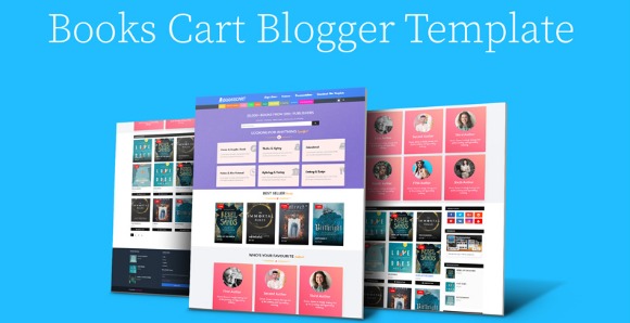 Books Cart Premium Book Store Blogger Template Download