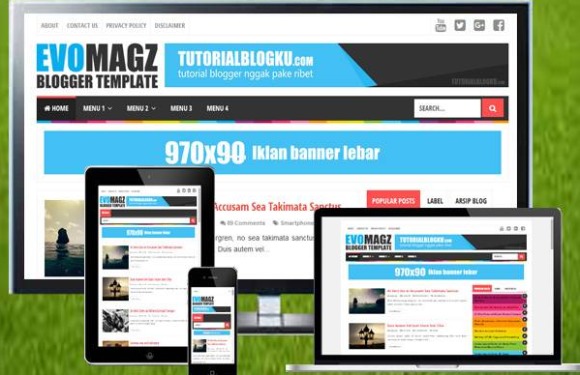 EvoMagz Responsive Blogger Template for Blog Website