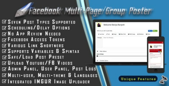 Facebook Multi Page and Group Poster PHP Script