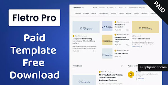 Fletro Pro All-Bundle Responsive Premium Blogger Template