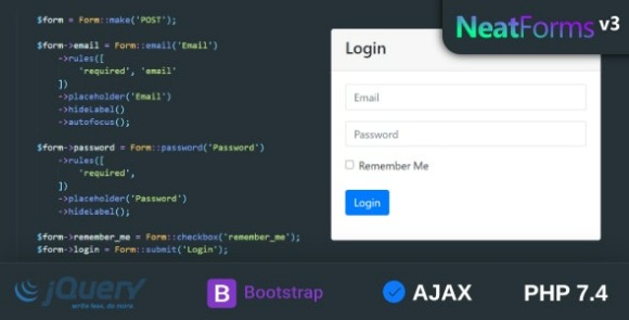 NeatForms Form Builder Bootstrap Validation amd AJAX Script Download