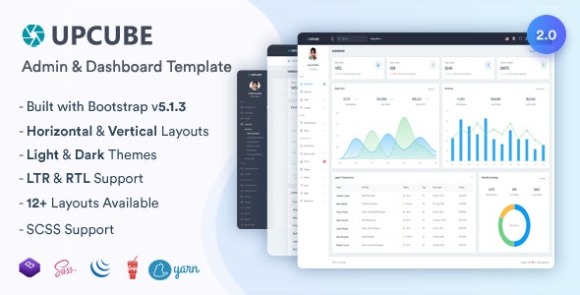 Upcube Responsive Bootstrap Admin and Dashboard Template Download