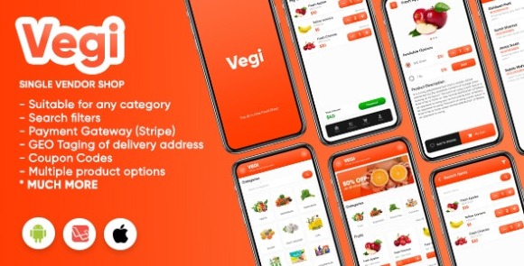 Vegi The Ultimate Grocery Food Milk Ordering App with Delivery Boy and Admin Android and Laravel Source