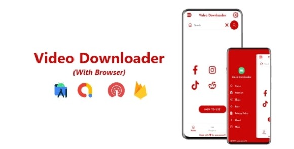 Video Downloader with Browser  - AdMob, Firebase, OneSignal App Source  Code