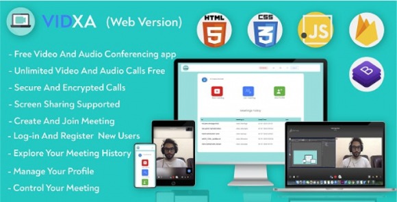Vidxa WEB Free Video Conferencing for Live Class Meeting Webinar Online Training Software